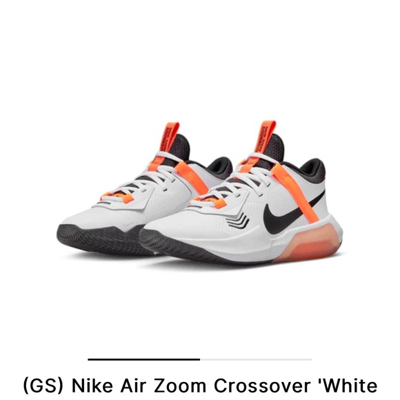 Nike Air Zoom Crossover 'White Safety Orange' DC5216-103, Big Kids Size 6 - Picture 6 of 6